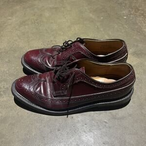 Vintage 80s Dexter Maroon Leather Oxford Shoes 8